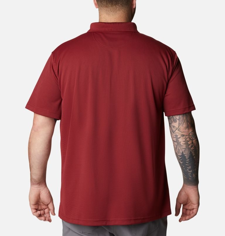 Men's Columbia Utilizer Polo Shirts Red | Plus Size CA-Y6A58